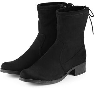 Women's Stacy Short Bootie Black Stretch 38M/7.5